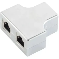 cat. 5e Patchkabeladapter RJ45 Buchse/2x Buchse