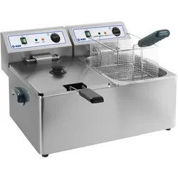 KBS Gastrotechnik Doppel-Fritteuse Elektro 2x 8 Liter Becken