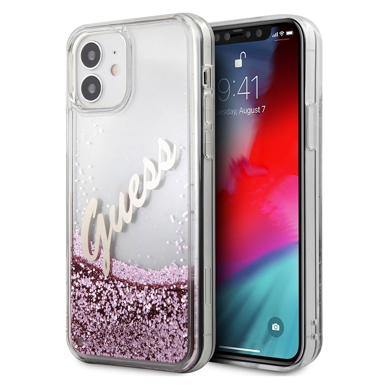 Guess Liquid Glitter (Apple iPhone 12 mini) (GUHCP12SGLVSPI)