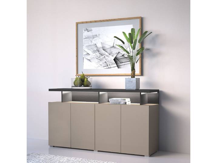 Sideboard HOME AFFAIRE Serio , braun (congo, antrazit), B:152,5cm H:84cm T:40cm, Sideboards, Sideboard, Breite 152,5 cm