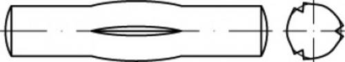 TOOLCRAFT TO-5438064 Knebelkerbstift 4mm Stahl 100St.