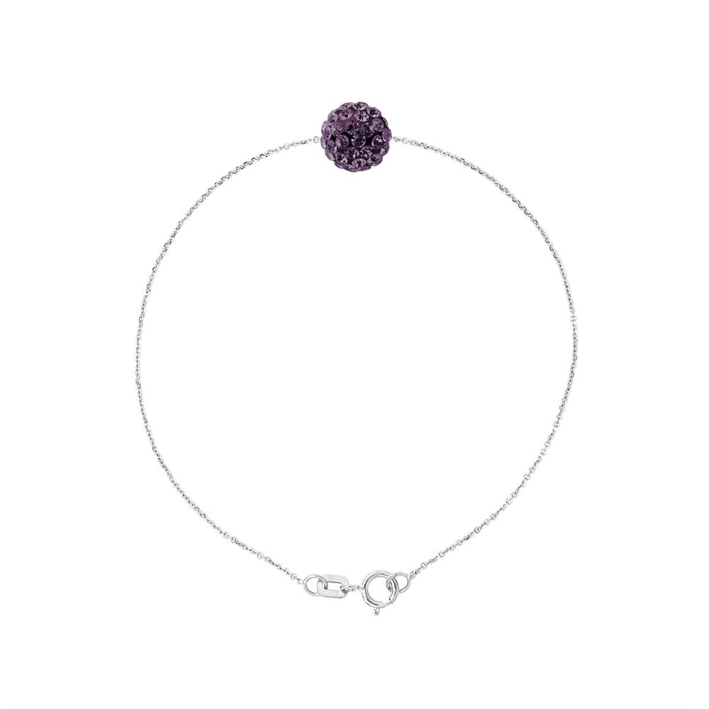 Bol Armband Crystal Preciosa Purple Silver 925