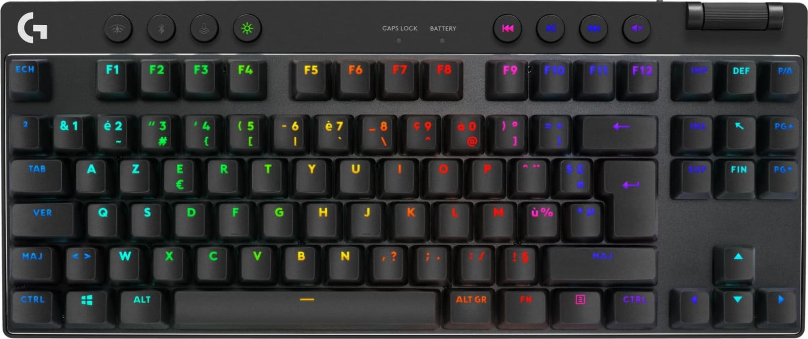 Logitech G PRO X TKL Draadloos Mechanisch Toetsenbord met RGB LED-verlichting, AZERTY, Zwart