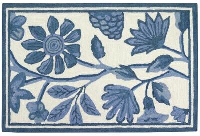 Liora Manne Lush Decor Capri Floral Vine Indoor/Outdoor Rug