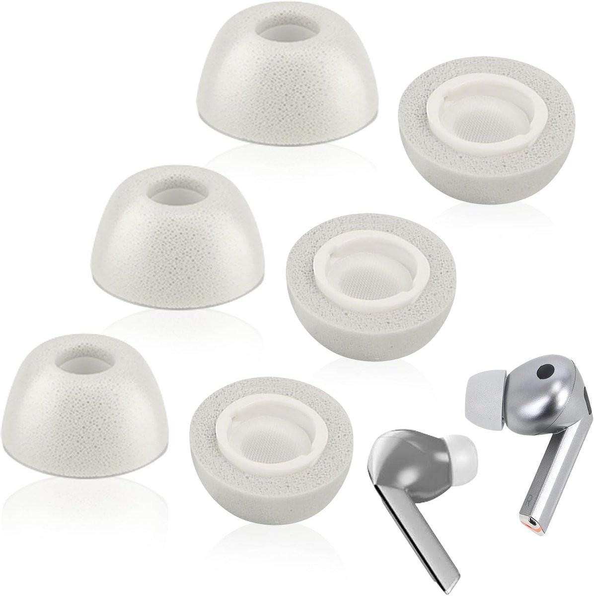 Vervangende Geheugenfoam Oordopjes voor Galaxy Buds3 Pro, XL/L/M (3 Paar)