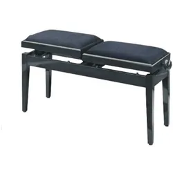 Stand Art Pianobank doppelt PB-2 schwarz Hochglanz - Klavierbank