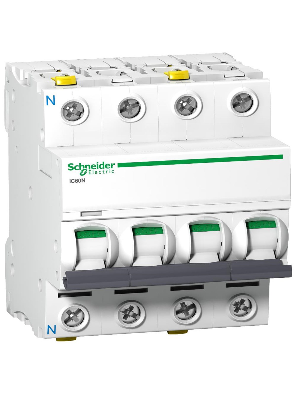 Schneider Electric Acti9 ic60n 3p-n 20a dobbelt terminal c-karakteristik 6/10ka