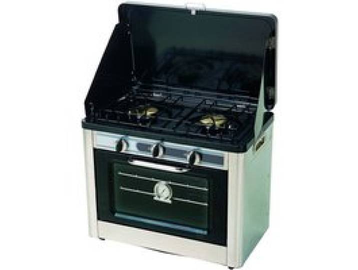 INCASA Four Combiné 25L / Réchaud à Gaz 2 Feux Camping