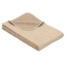 Ibena Kuscheldecke Lausanne 140 x 200 cm Baumwolle Beige