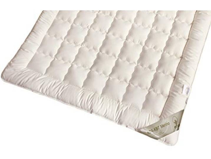 franknatur Matratzenauflage 140x200 Unterbett Bio Schurwolle Topper Nadia Auflage mit Füllung aus Bio Merino-Wolle, Bezug 100% Bio Baumwolle, ganzjährig nutzbar, 4 Eckgummis, waschbar, OEKO-TEX
