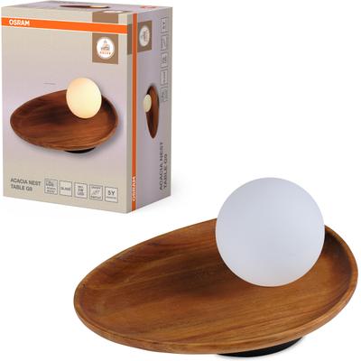 OSRAM Tischleuchte "Decor Acacia-Wood Nest", braun (braun, akazie), H: 13,5cm, 1 Stk., Leuchten, braun, Fassung G9, Tischleuchte