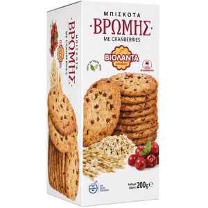 Violanta Kekse Hafer Cookies, mit Cranberries, 200 g