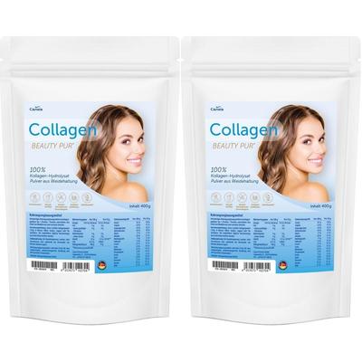 Collagen Beauty 100% Kollagen Hydrolysat Pulver 2x 2x400 g