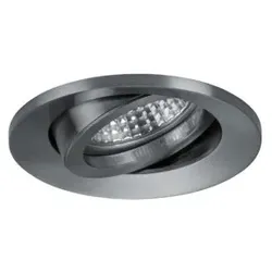Brumberg 00211015 Einbaustrahler max. 13 W LED, rund, schwenkbar, nickel matt, Auslieferung ohne