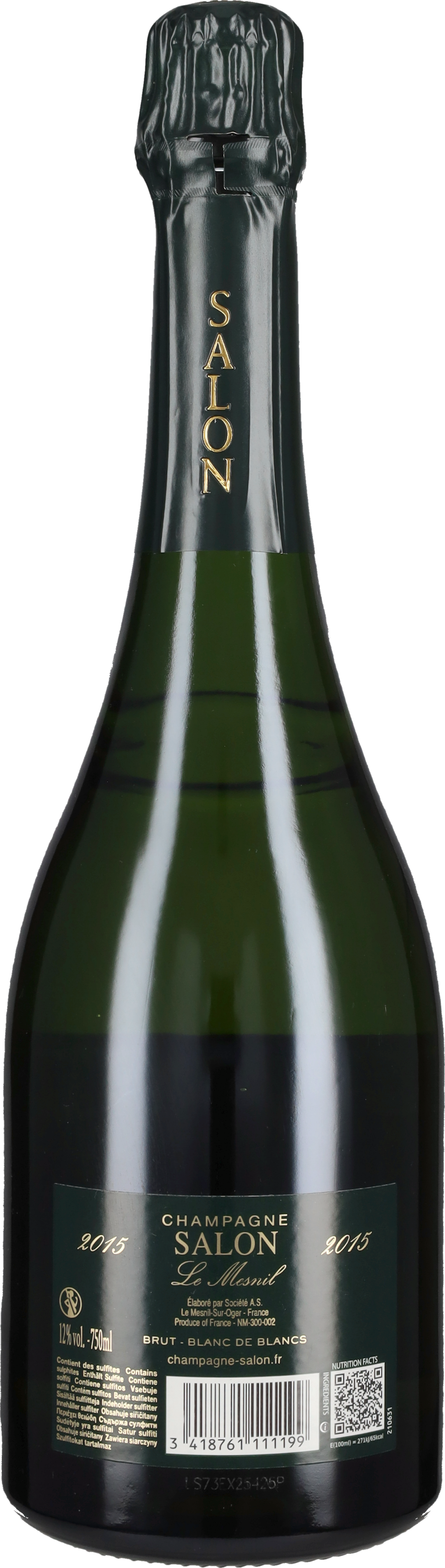 Delamotte Champagne Blanc de Blancs Brut 'Cuvée S' Salon 2015