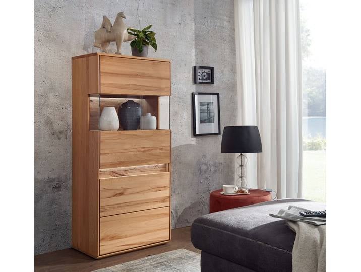 Highboard rechts 63x152cm 'Berlin' Kernbuche geölt
