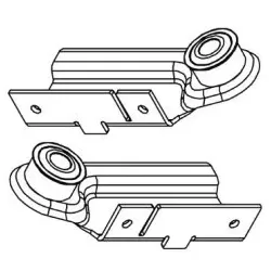 8 - Rollenhalter Mittelsection, paarweise rechts und links, ohne Rolle für Normstahl Deckensektionaltor G60 ab Baujahr 02/2007 und G30 von Baujahr 08/2003 bis 01/2007
