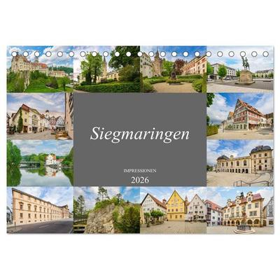 Sigmaringen Impressionen (Tischkalender 2026 DIN A5 quer), CALVENDO Monatskalender