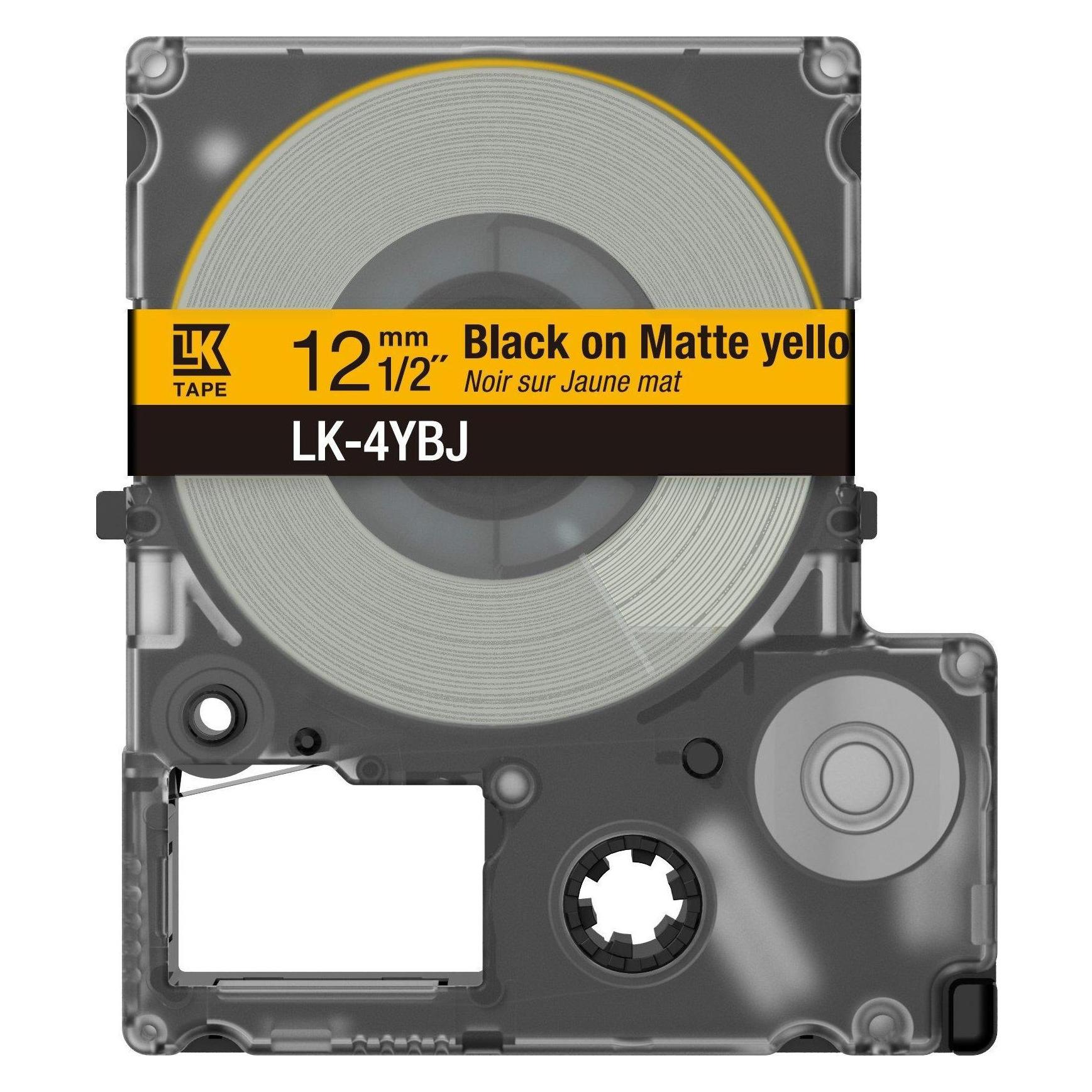 Epson Matte Yellow/Black 12mm LK-4YBJ (1.20 cm) (C53S672074)