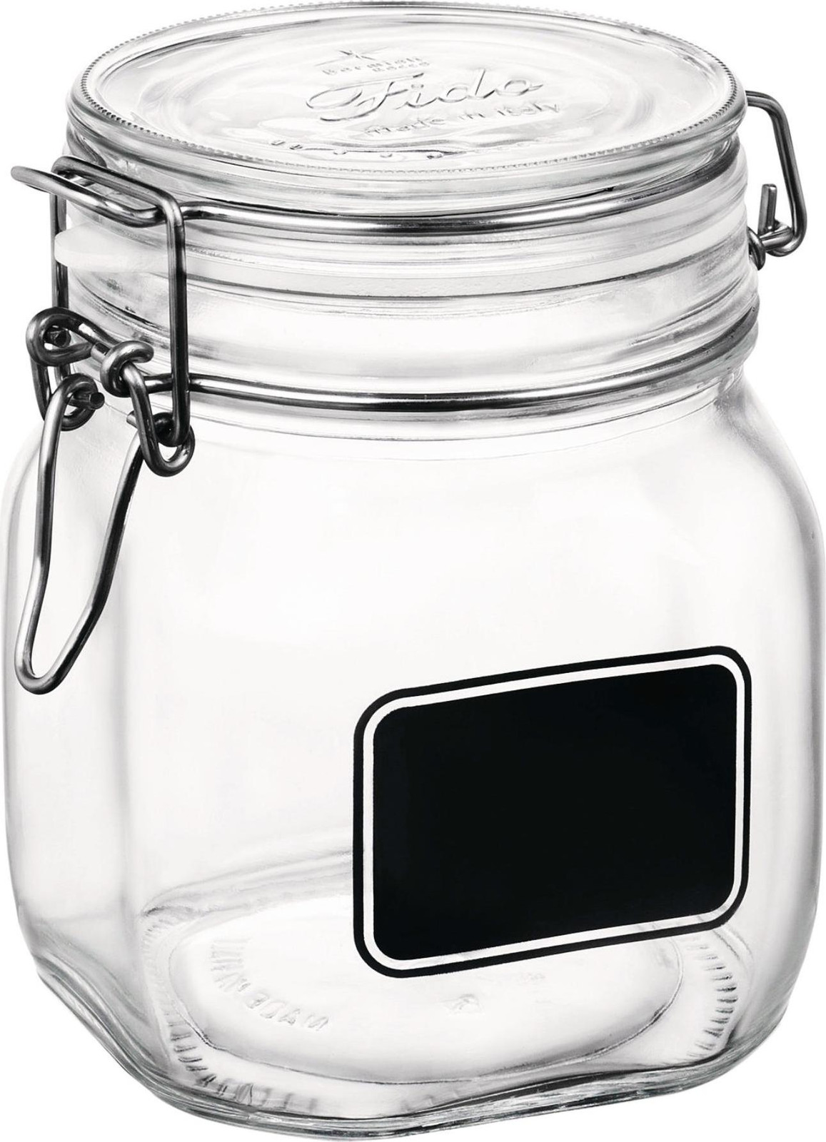 Bormioli Rocco Fido luchtdichte glazen vaas met tafel, 1 liter