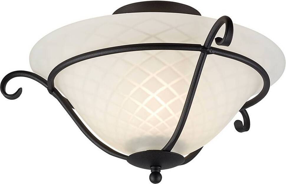Elstead Lighting Torchiere plafondlamp, zwart, E27, koepelvormig