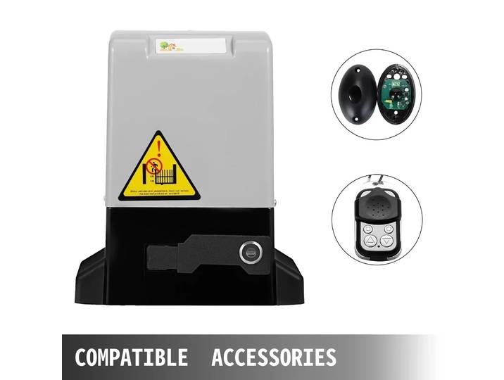 Ouvre-porte automatique SIHAO 1300LBS, ouvre-porte coulissant électrique avec 2 clés, rails de 4 m, à utiliser pour les hôtels, les usines, les entrées d'écoles