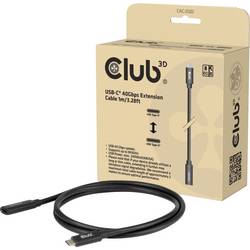 club3D USB-C® Kabel USB-C® Stecker 1 m Schwarz CAC-2502
