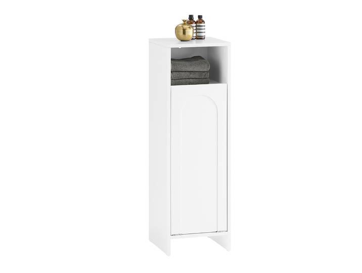 SoBuy BZR161-W Armoire de rangement pour linge avec sac à linge pliable, collecteur de linge, panier à linge, coffre à linge, armoire de salle de bain
