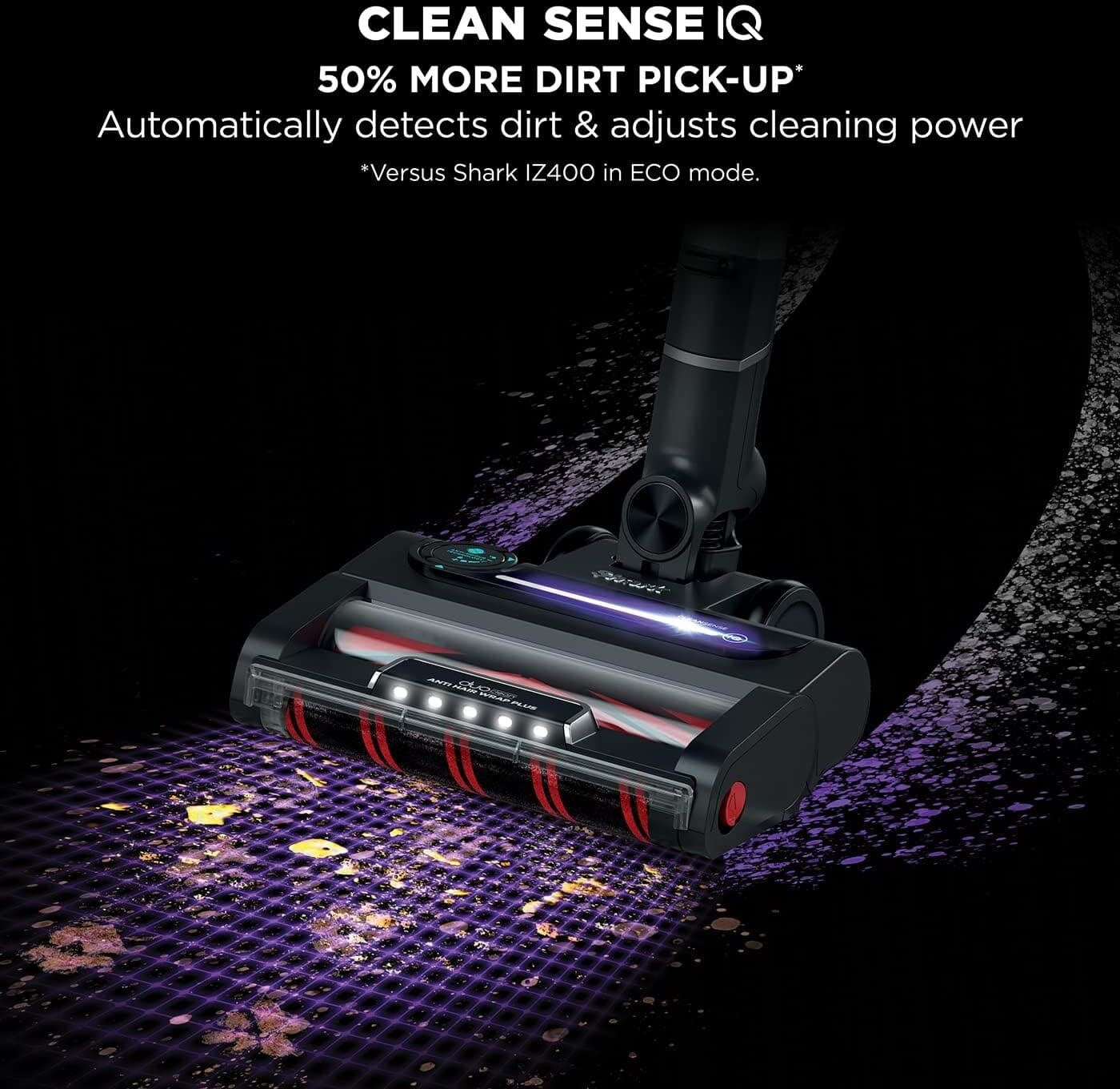 Gadcet Chadwell Heath Shark Stratos IZ400UKT Pet Pro Cordless Vacuum: Anti Hair Wrap, Clean Sense IQ, Anti-Odour, 60 Min Run-Time, Removable Battery, 3 Attachments - Charcoal/Brass