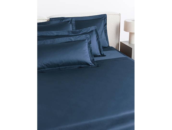 Drap plat en satin de coton Premium