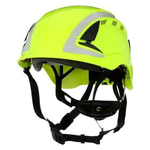 3M SecureFit Schutzhelm neon belüftet reflektierend (50 - 63 cm) (X5014V-CE)
