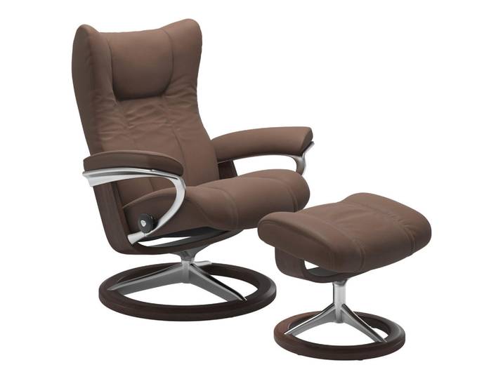 Stressless Relaxsesselset, Alufarben, Dunkelbraun, Holz, Metall, Leder, Echtleder, Rindleder, Buche, Schichtholz, 75x101x71 cm, Lederauswahl, Stoffauswahl, Wohnzimmer, Sessel, Relaxsessel