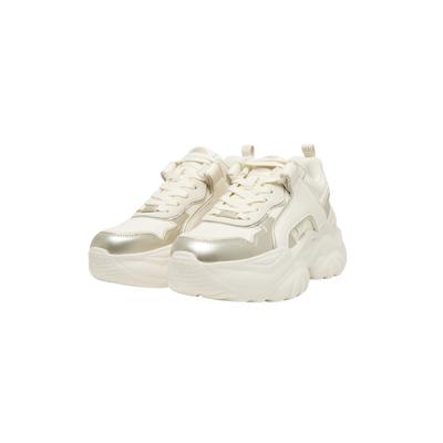 Sneaker BUFFALO "Buffalo BLISS ONE", Damen, Gr. 39, silber (cream, gold), Polyurethan, Schuhe Sneaker