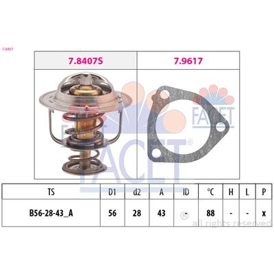 FACET Thermostat, Kühlmittel 7.8407