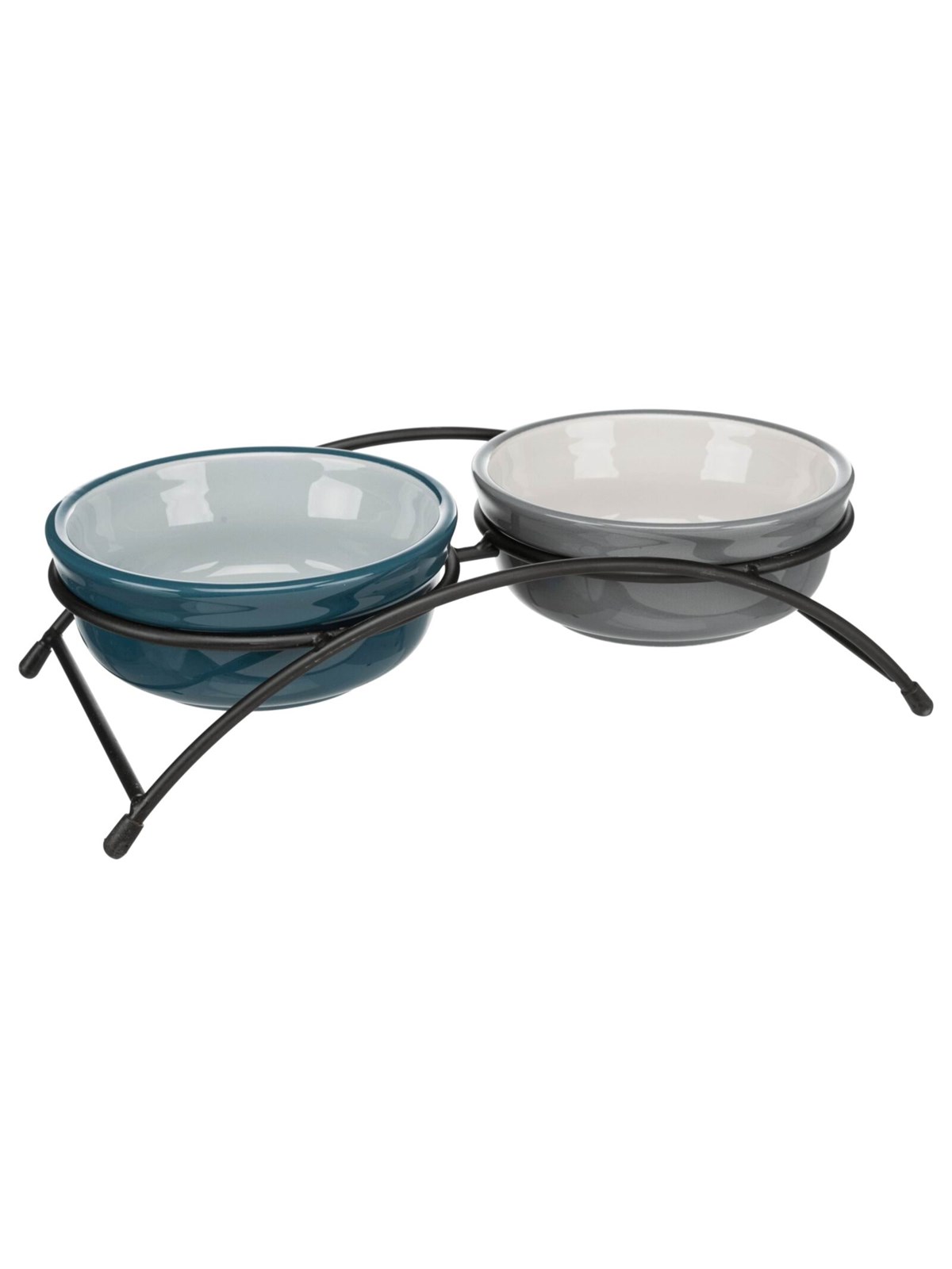 Trixie Keramiknapf-Set mit Metallständer 2x 0,25L
