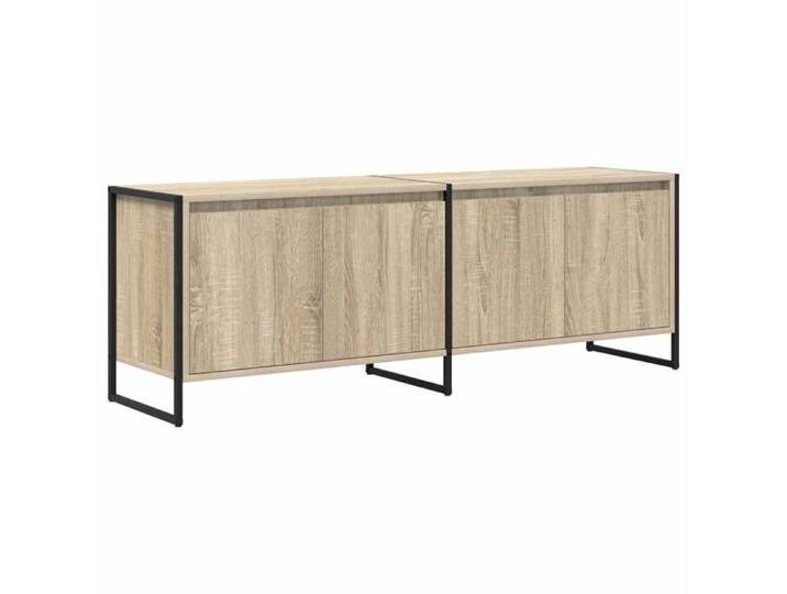 En solde  Meuble TV pour Télévision - CLOUD - Meuble Télé Bas - Sonoma 140x36x49.5 cm Bois d'ingénierie LL5492