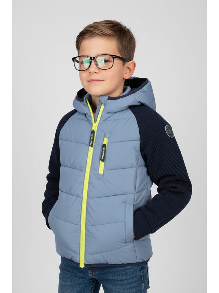 Salt and Pepper Hybrid-Jacke in Hellblau/ Dunkelblau - 116