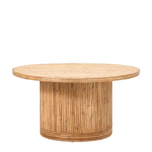 House Doctor ronde salontafel van rattan in bruin en zand