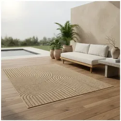 Teppich Outdoor ARLBERG in Beige, in Jute-Optik, 80 x 250 cm