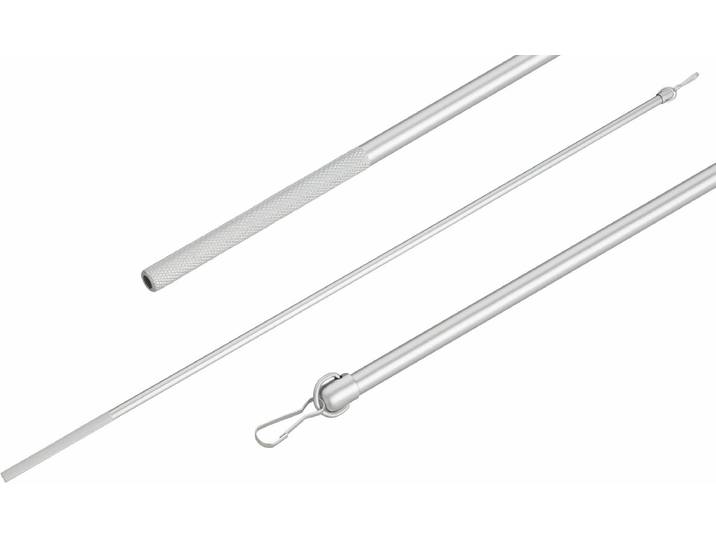 Schleuderstab GOOD LIFE Prim Gr. 3, silber (silberfarben), L:125cm Ø:1cm, Schleuderstäbe, Schleuderstab, für Vorhänge