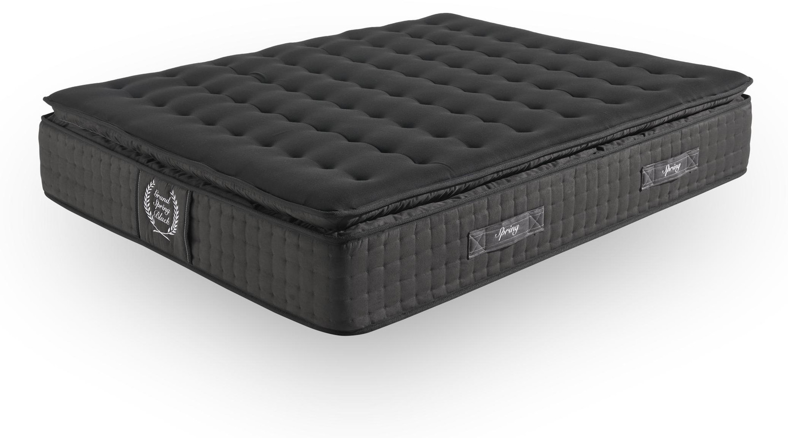Moonia Matras Grand Spring Hybrid, zwart - 150 x 200 cm