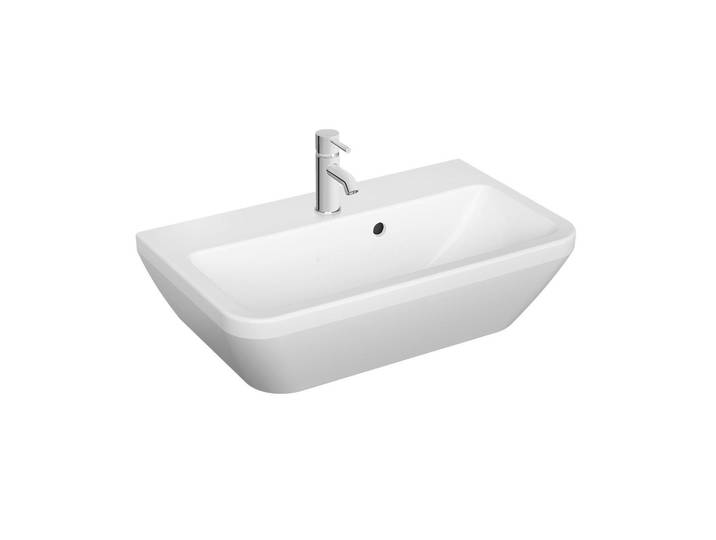 Integra Lavabo suspendu 60x36 cm avec trou pour robinetterie au milieu, Blanc (7088-003-0001)