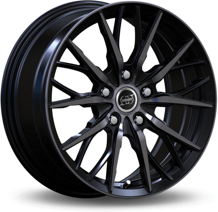 Jante Alu Infiny Spike Noir Poli - 20 Pouces - Noir Poli