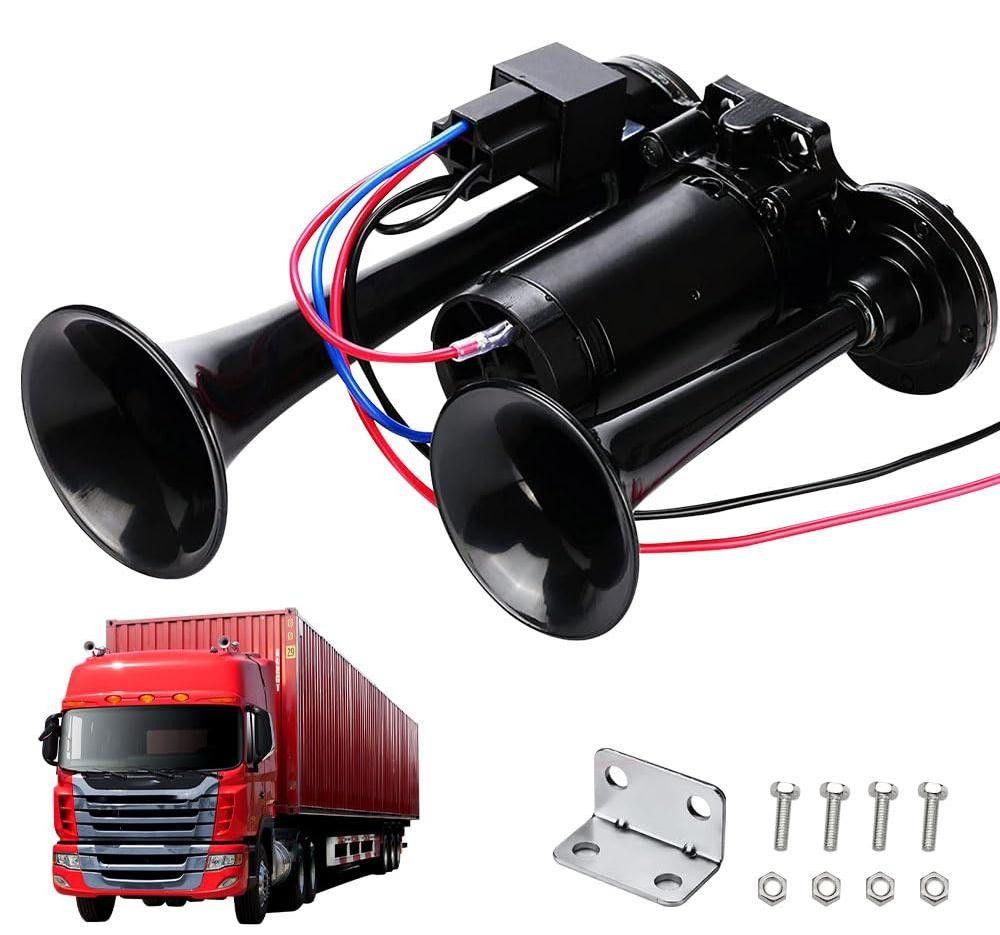 Selius 12V luchthoorn met dubbele buis en compressor voor voertuigen