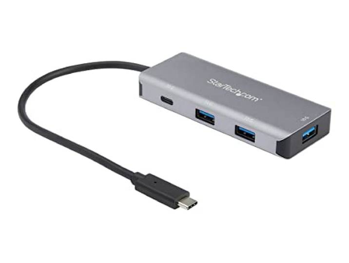 StarTech USB C met 4 poorten met USB A-poort - Zwart, Grijs
