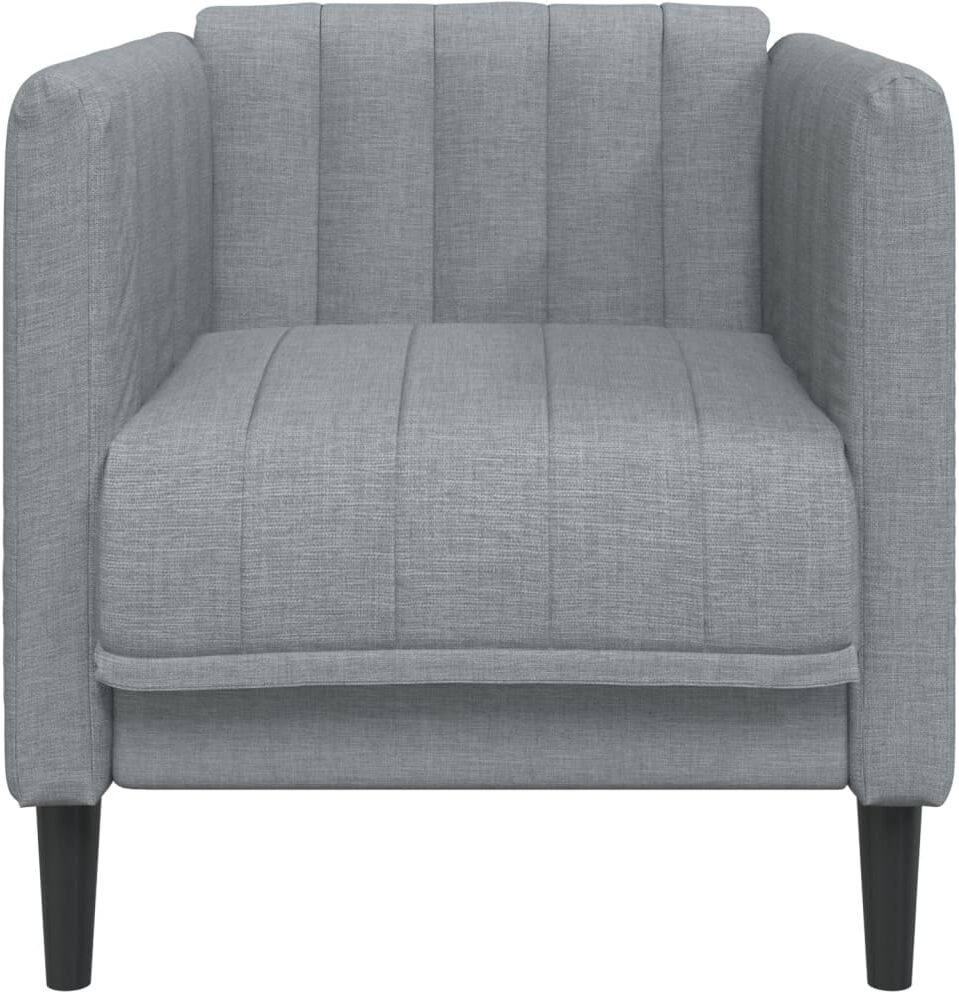 vidaXL Fauteuil gris clair tissu