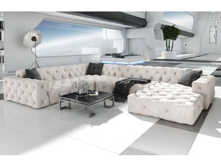 Wohnlandschaft Menorca U-Form aus Stoff