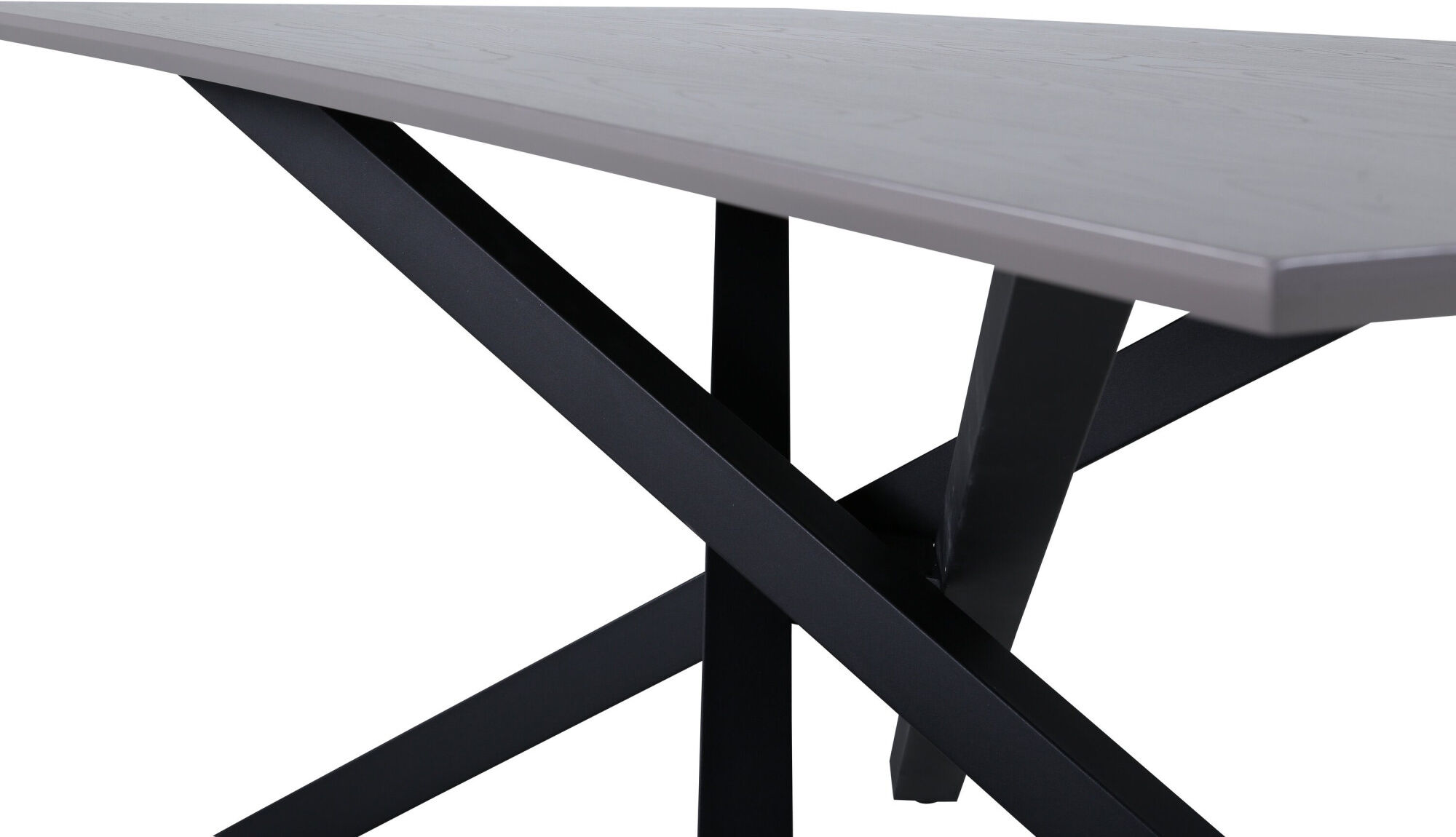 Esstisch VENTURE HOME "Piazza, rechteckiger Esstisch mit Stahlgestell, 180 × 90 cm", schwarz, dunkelgrau, schwarz, grau, B:90cm H:76cm T:90cm, Tische, Esstisch, Esszimmertisch, MDF, Furnier, Stahlgestell, rechteckig, edel schwarz, dunkelgrau, schwarz, gra