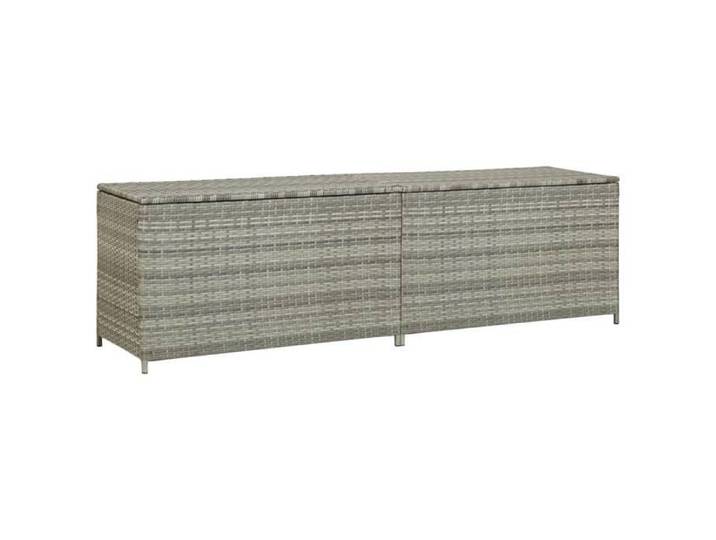 Boîte de Rangement de Jardin Coffre de Rangement Banc de Rangement Boîte de Stockage Extérieur Résine Tressée 46476