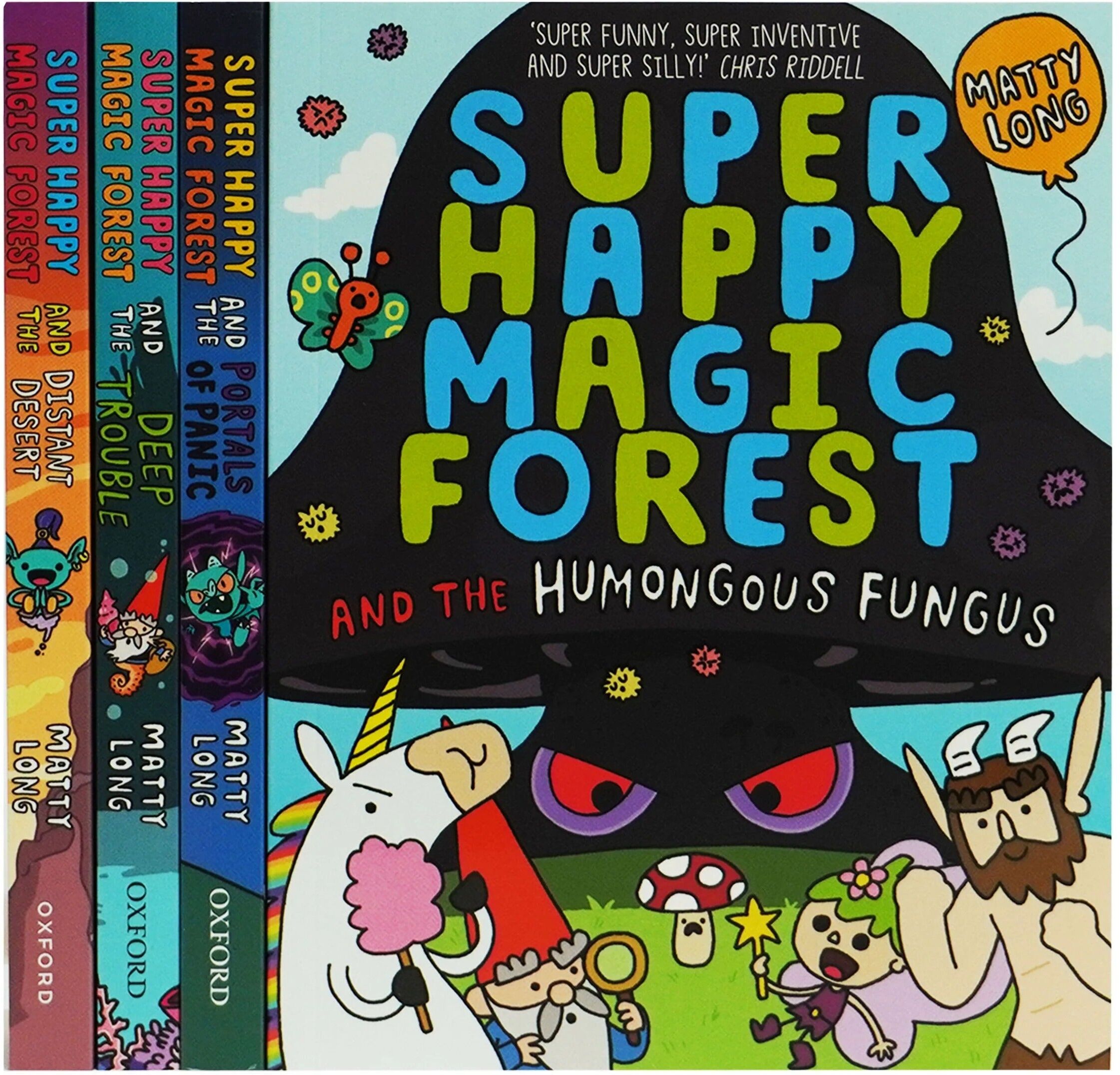 OXFORD UNIVERSITY PRESS Super Happy Magic Forest 4 Book Set by Matty Long – Humongous Fungus, Portals of Panic & Adventure Collection
